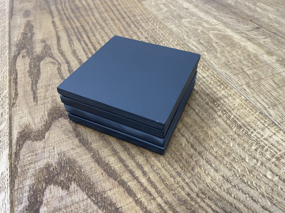 Honed slate coasters 4 pack